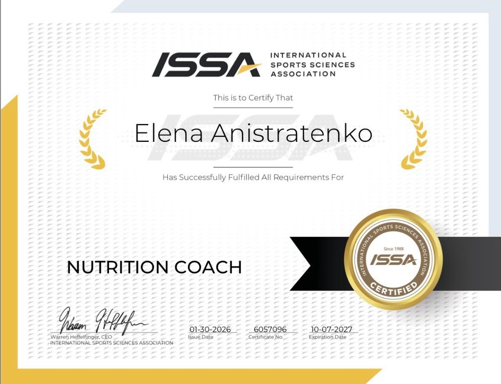 ISSA Nutrition Coach Certificate